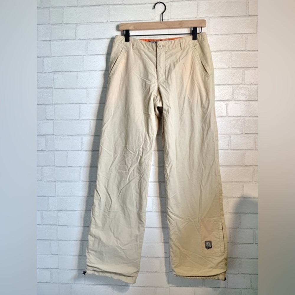 Vintage Womens Juniors Tan Volcom Snowboard 🏂 Flannel Lined Pants